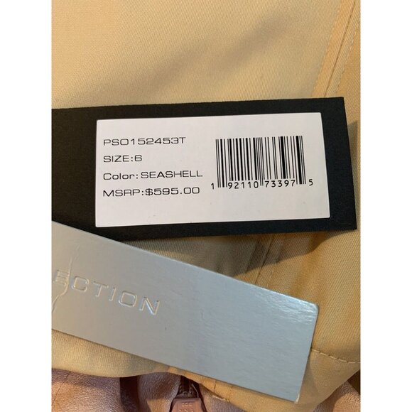 HALSTON HERITAGE Strapless Ruffle Dress Size 6 Pink NWT $595 - Picture 11 of 11